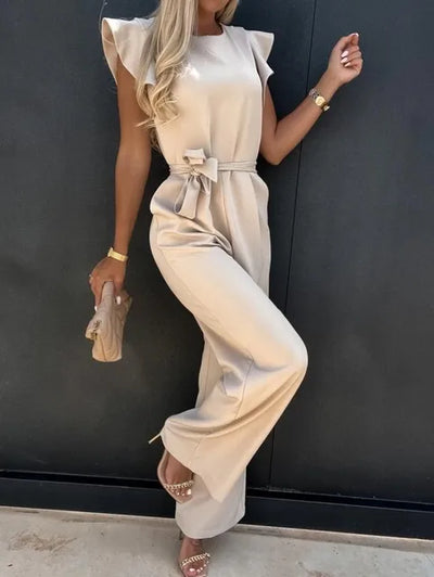 Cerys - Eleganter Jumpsuit mit Rüschen und Gürtel