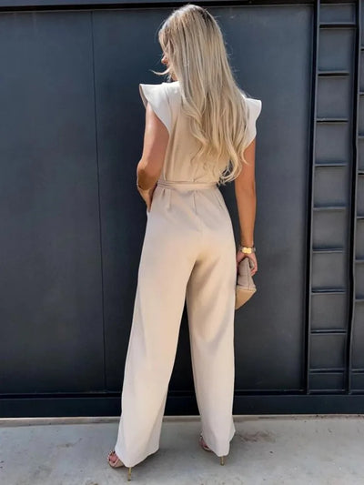 Cerys - Eleganter Jumpsuit mit Rüschen und Gürtel