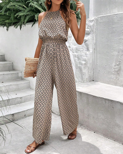 Selina™ - Ärmelloser Jumpsuit mit aufhängendem Halsband