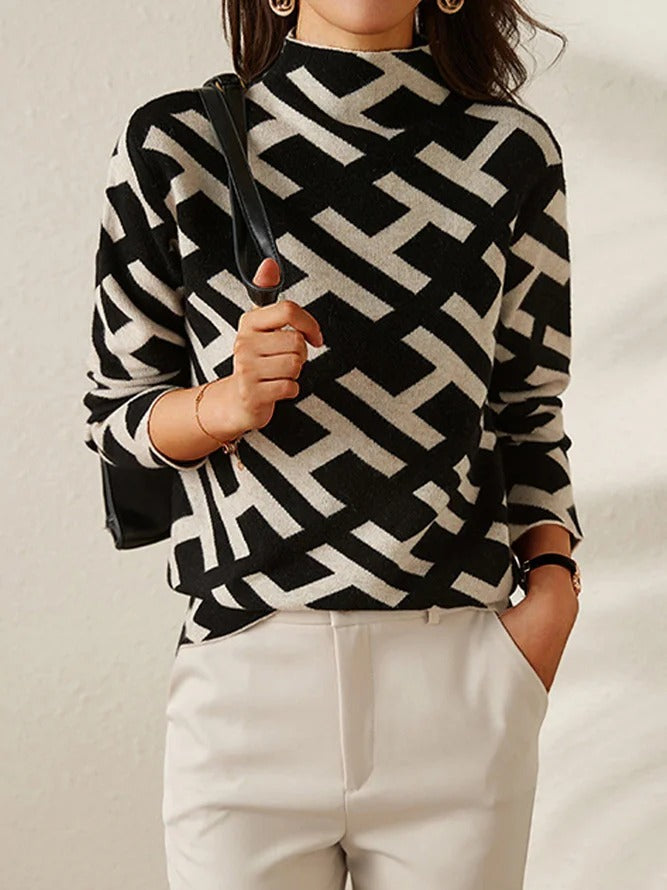 Liseth - Eleganter geometrischer Pullover