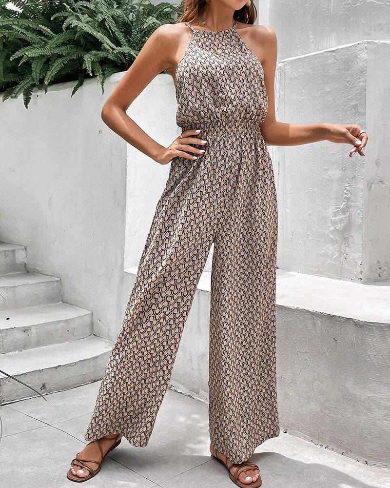 Selina™ - Ärmelloser Jumpsuit mit aufhängendem Halsband