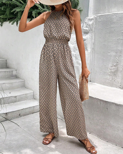 Selina™ - Ärmelloser Jumpsuit mit aufhängendem Halsband