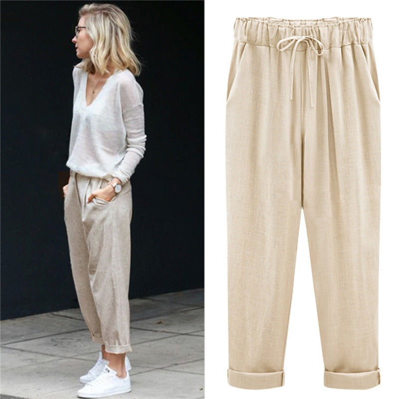 Luisa™ - pantalon d'été en coton et lin