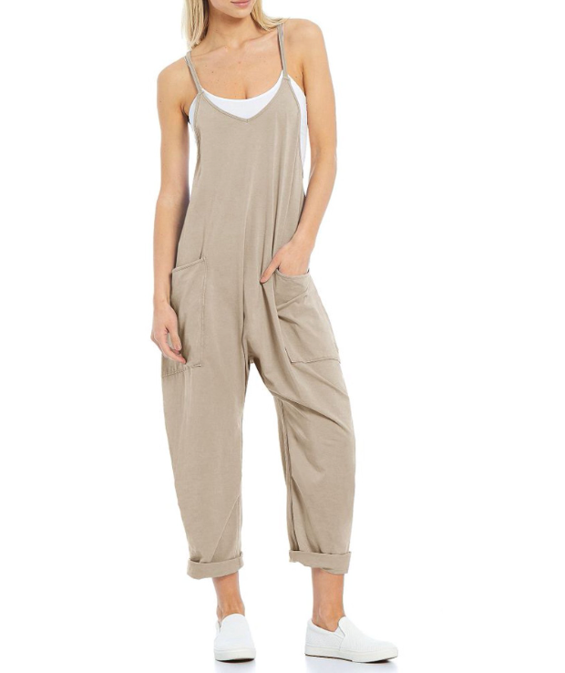 Vivian™ - Jumpsuit mit V-Ausschnitt und Umhängetasche