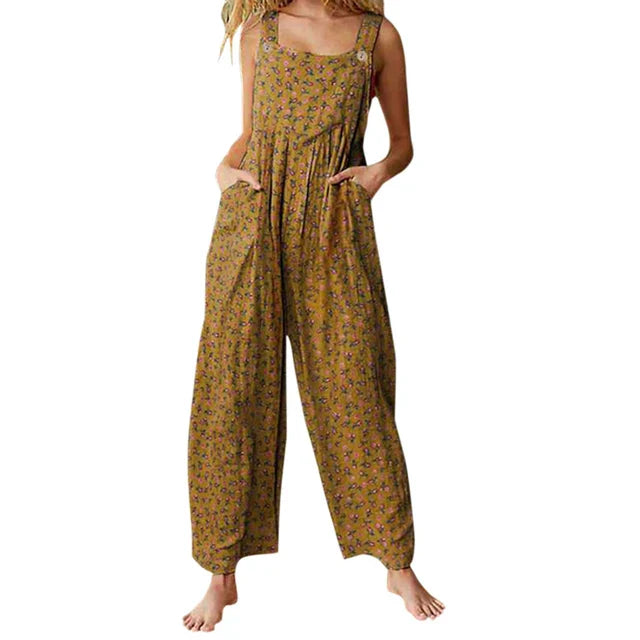 Jeneath™ - Neue Frauen lässig lose Blume drucken Jumpsuits