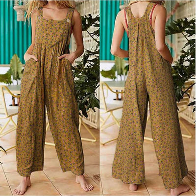 Jeneath™ - Neue Frauen lässig lose Blume drucken Jumpsuits