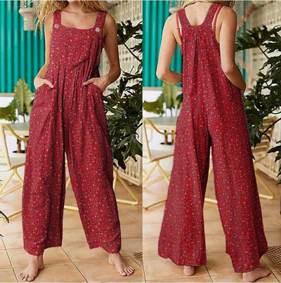 Jeneath™ - Neue Frauen lässig lose Blume drucken Jumpsuits