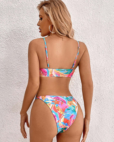 Hilde - Tropisches Blumenmuster-Bikini