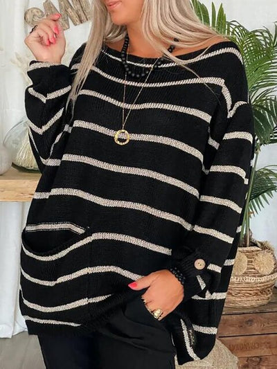 Britty™ - Schicker Gestreifter Bequemer Pullover