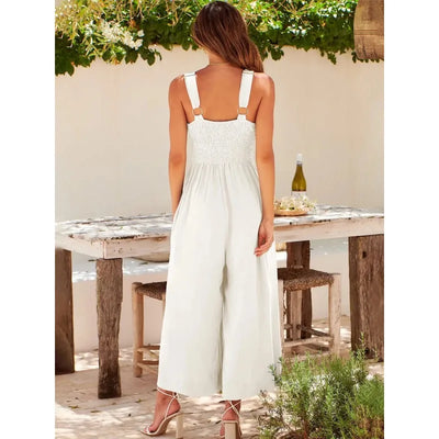 Kyra - Eleganter ärmelloser Jumpsuit mit weitem Bein