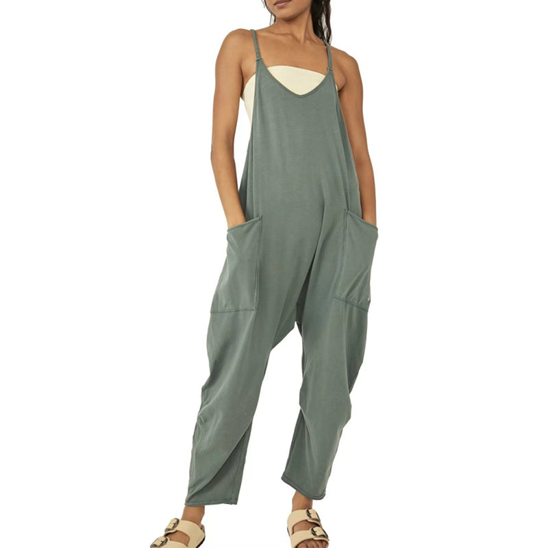 Vivian™ - Jumpsuit mit V-Ausschnitt und Umhängetasche