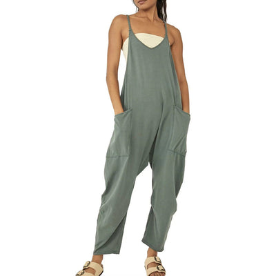 Vivian™ - Jumpsuit mit V-Ausschnitt und Umhängetasche