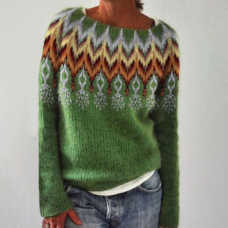 Mara™ - Bequemer Boho-Strickpullover